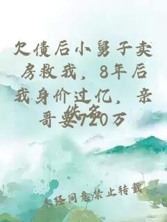 欠债后小舅子卖房救我，8年后我身价过亿，亲哥要720万