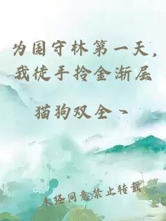 为国守林第一天,我徒手拎金渐层